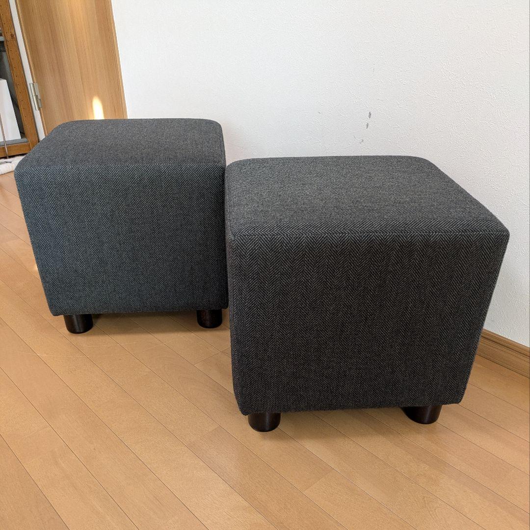 アダル ADAL スツール2脚セット グレー 業務用美容室病院待合カフェ椅子イス