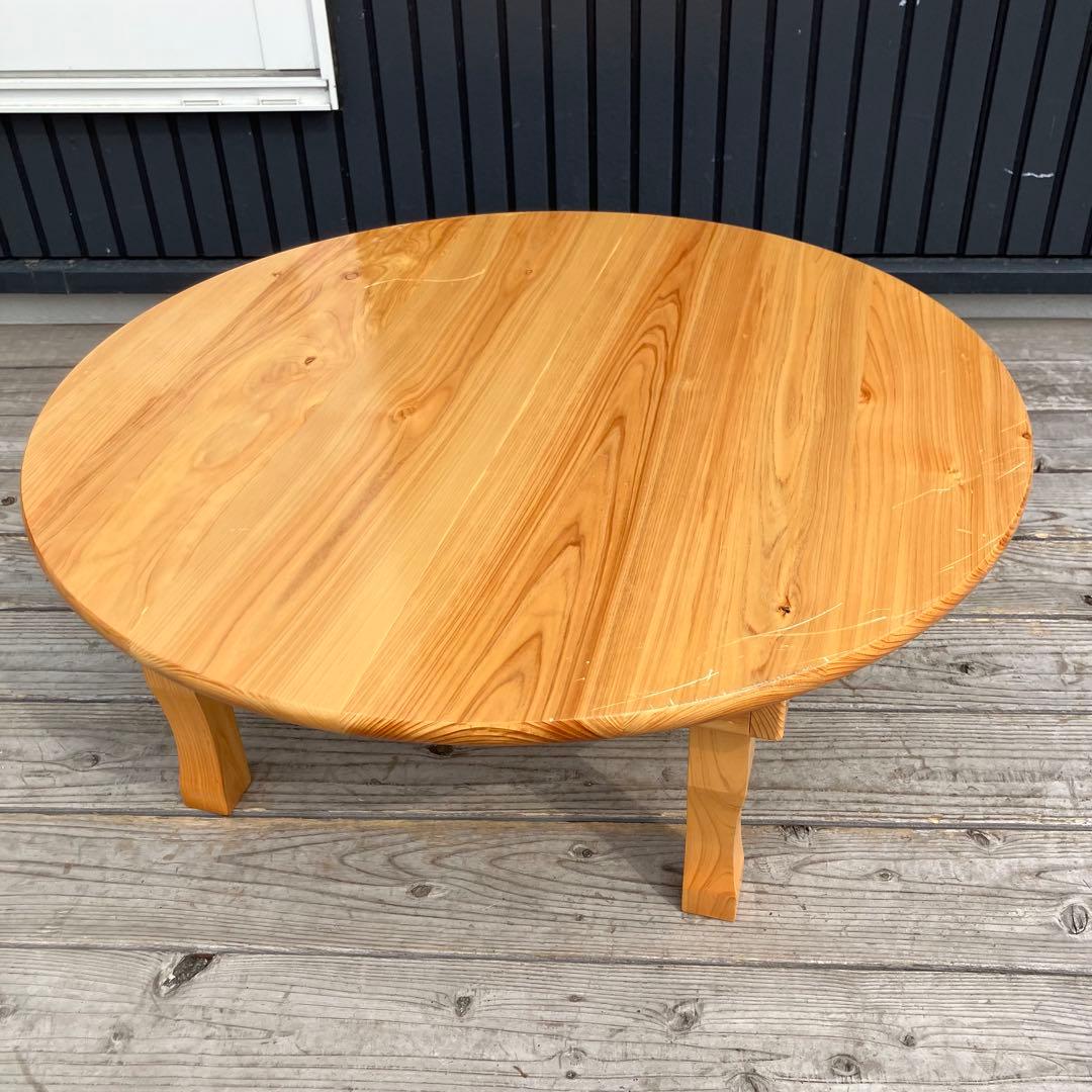 昭和レトロ らくだ屋 形 型 木製ちゃぶ台 折り畳みテーブル 卓 座卓