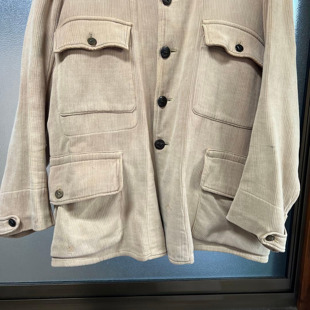 40s フレンチヴィンテージ ハンティングジャケット チンスト