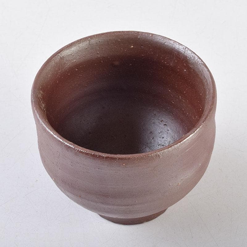 備前焼　人間国宝　藤原雄作　盃　ぐい呑　共布共箱　C　R9249