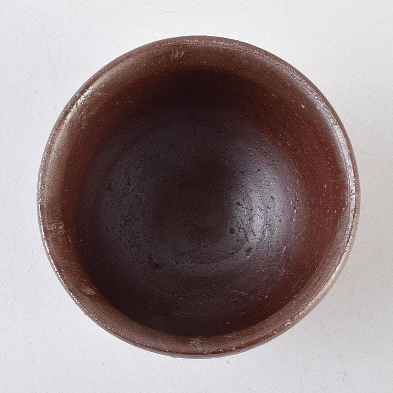 備前焼　人間国宝　藤原雄作　盃　ぐい呑　共布共箱　C　R9249