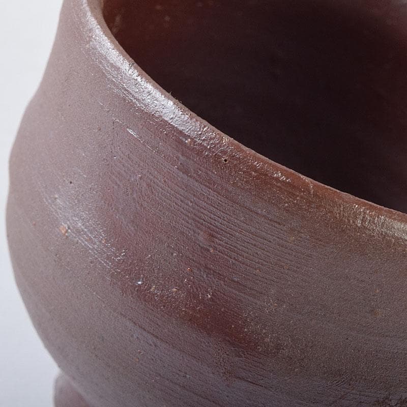 備前焼　人間国宝　藤原雄作　盃　ぐい呑　共布共箱　C　R9249