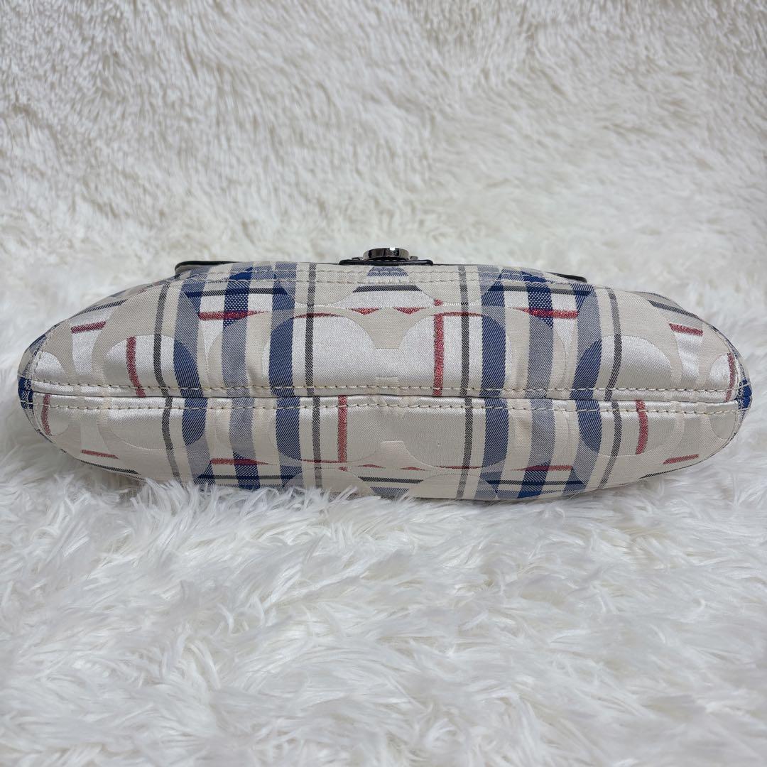COACH ポピー ワンショルダー 2way シグネチャー チェック 総柄