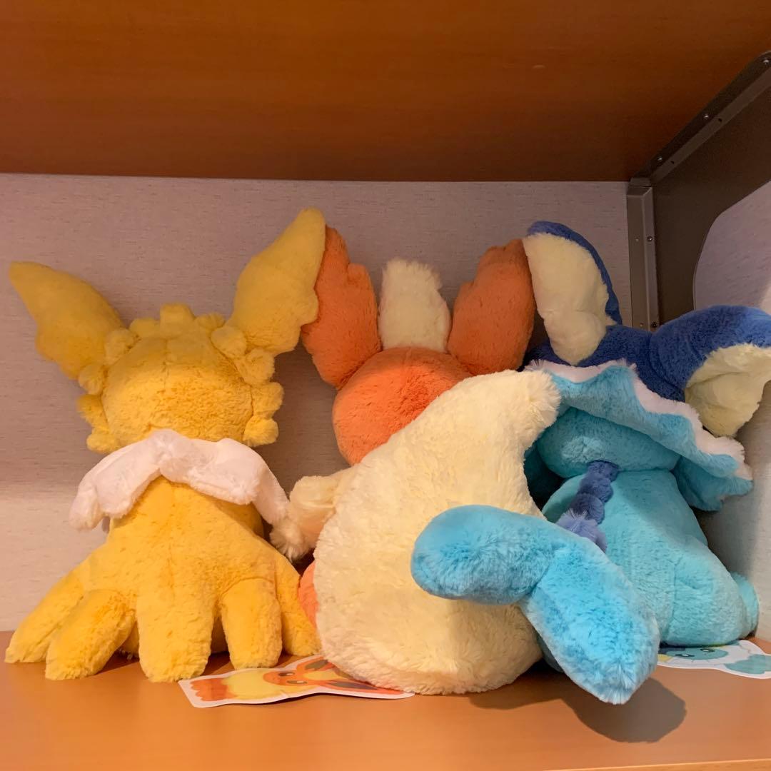 サンダース ブースター シャワーズ ふわふわ 抱きぬいぐるみ3体セット