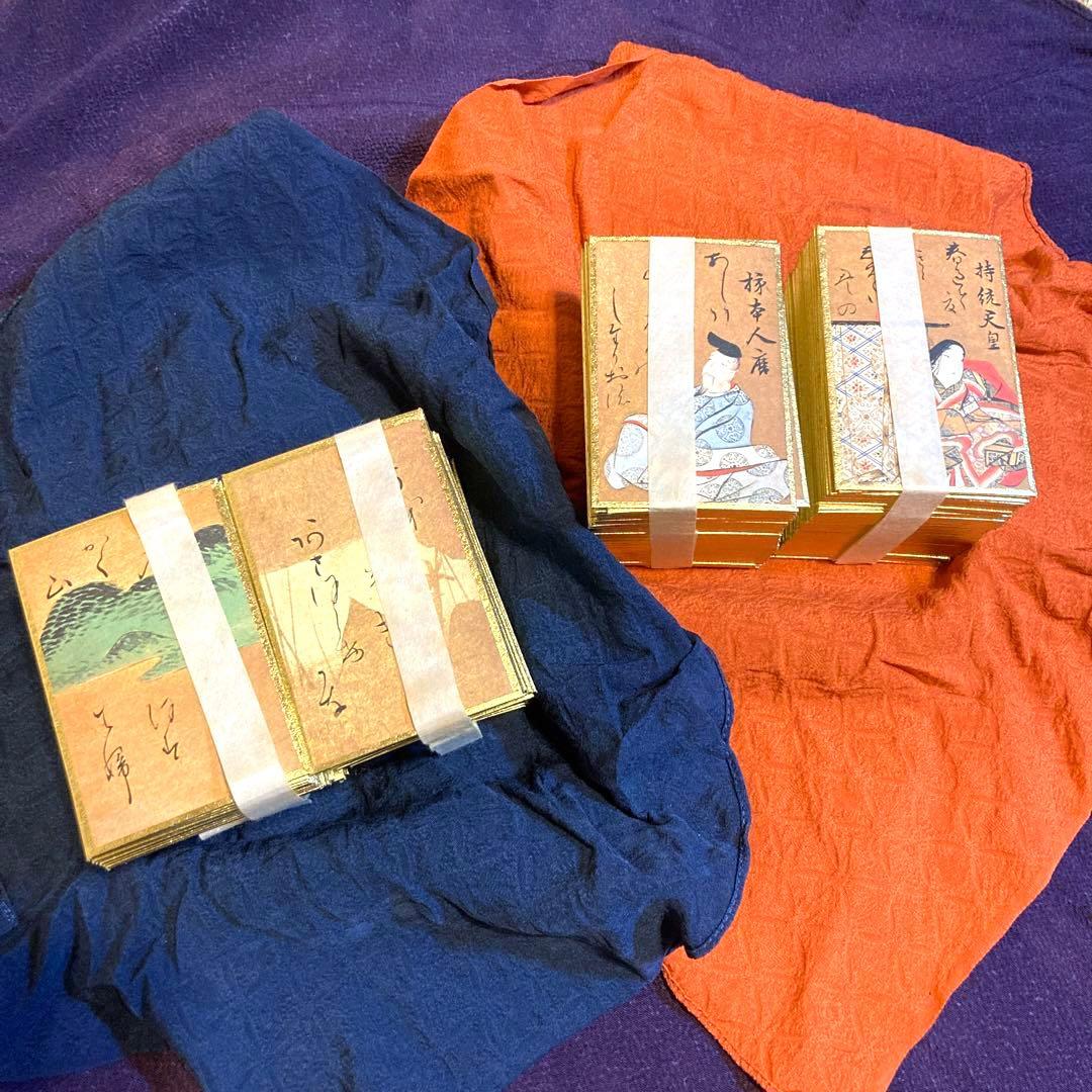 値下げ！☆紫式部、清少納言☆ 桐箱入 光琳かるた 百人一首 解説書付き