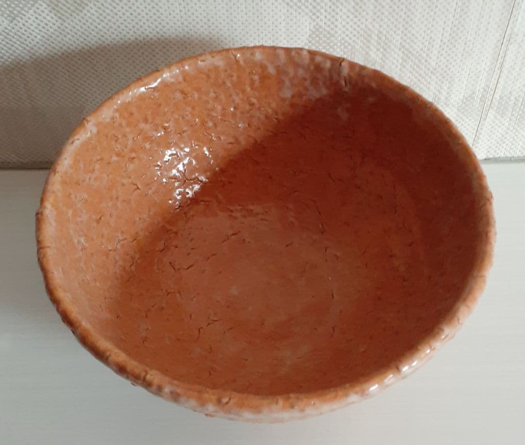 萩焼　大徳寺派宝林寺住職 福本積慶書付【味舌隆司】造　萩茶碗　銘　和敬　共箱