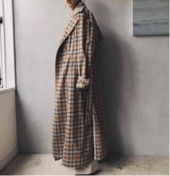 Ameri VINTAGE ロングチェックコート