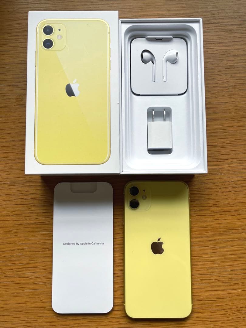 美品 Apple iPhone 11 64GB SIMフリー イエロー 【8070054940】