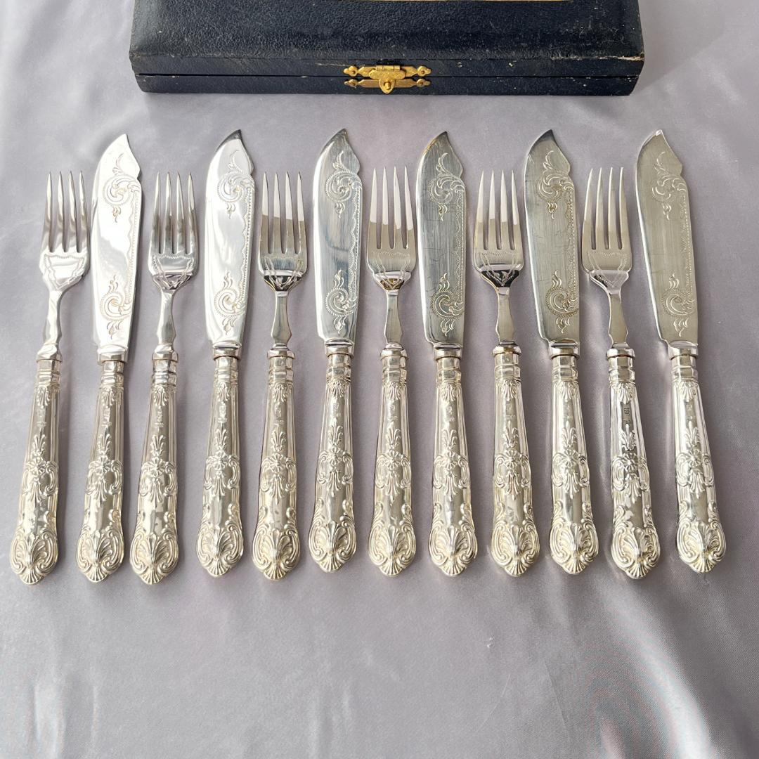 【Robert Pringle】 【純銀ハンドル】キングスパターン 12本