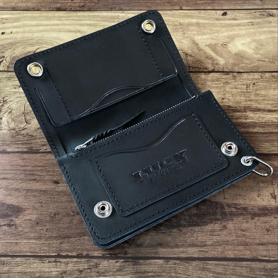 【お札を折らずに収納】COW CRUST トラッカーウォレット150（ミドル）