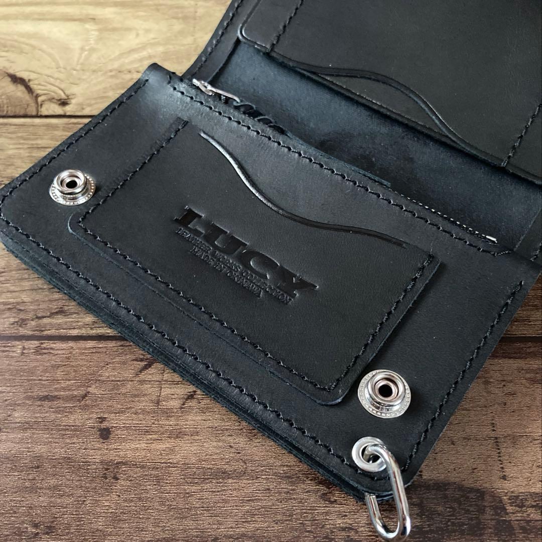 【お札を折らずに収納】COW CRUST トラッカーウォレット150（ミドル）