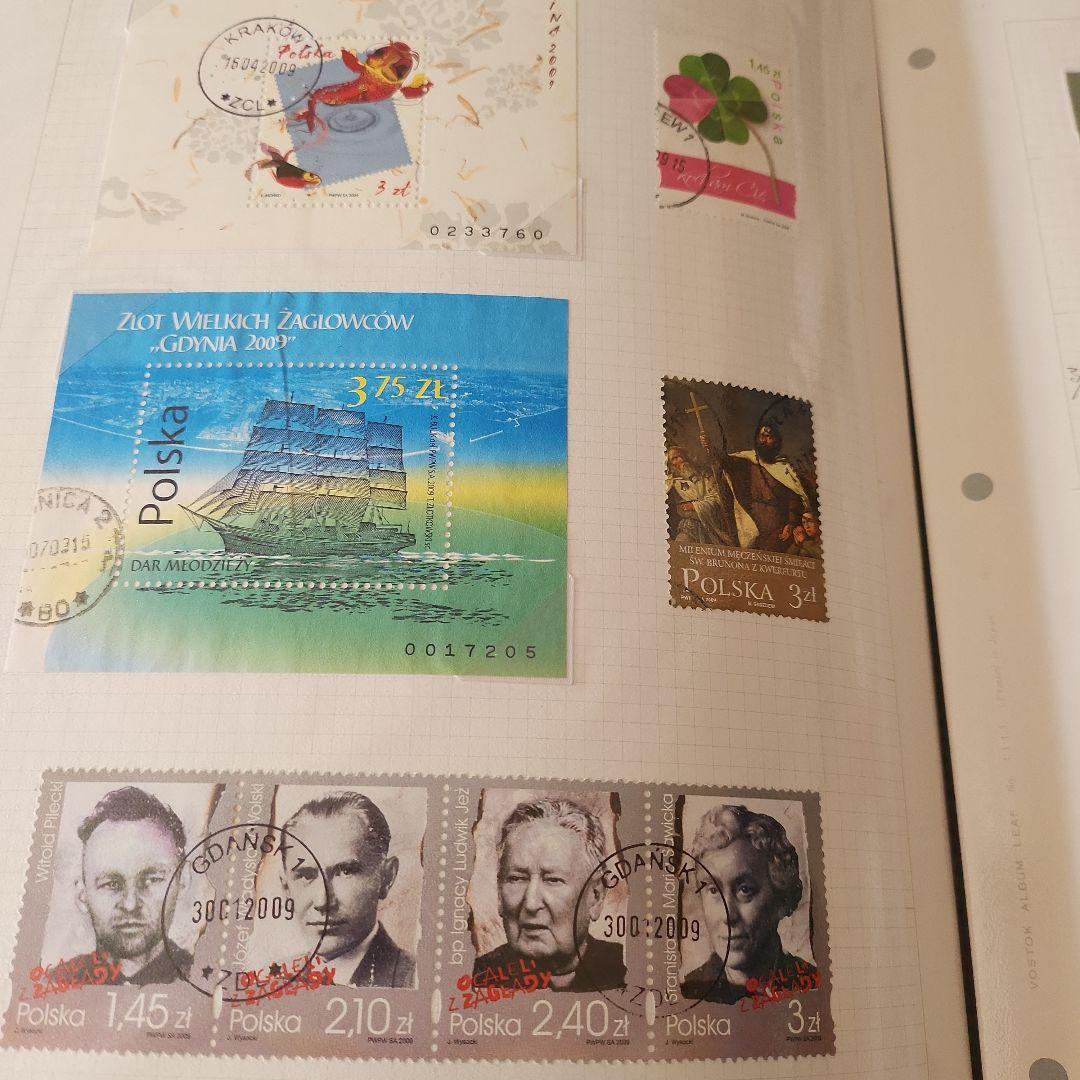 ポーランド 使用済み切手5冊
