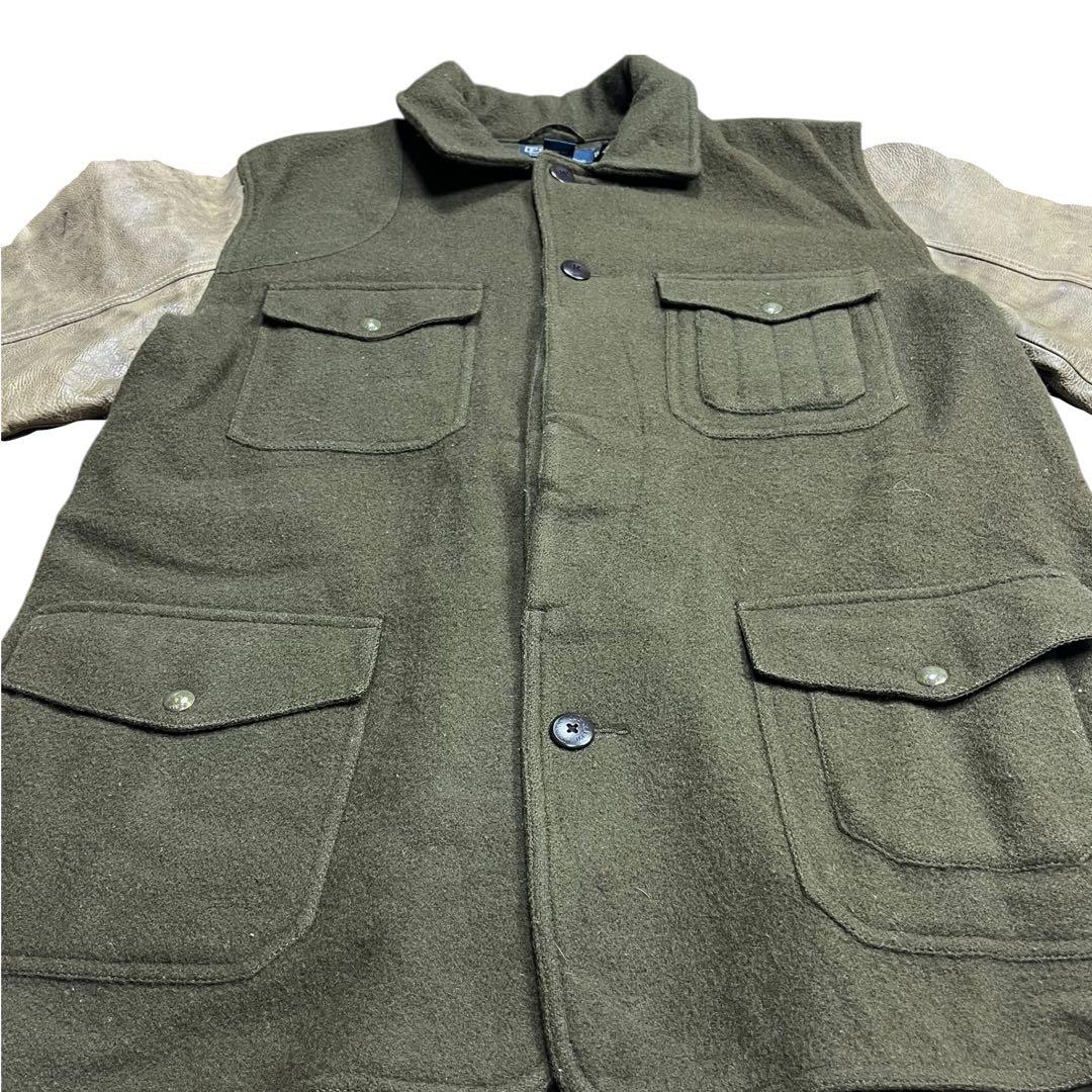 Polo by Ralph Lauren レザー ウール ハンティングジャケット