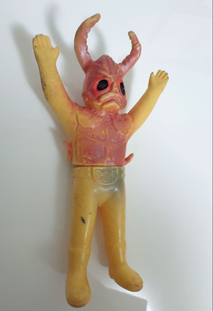 レア貴重・当時物　仮面ライダー　地獄サンダー　ミニソフビ　昭和レトロ　旧バンダイ