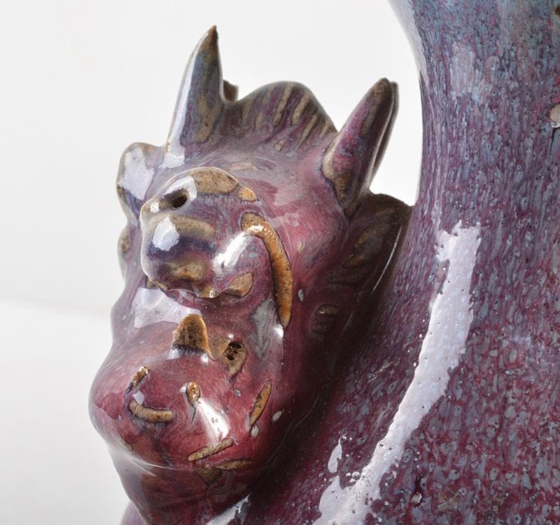 中国　窯変釉　龍文葫蘆瓶　V　R5184