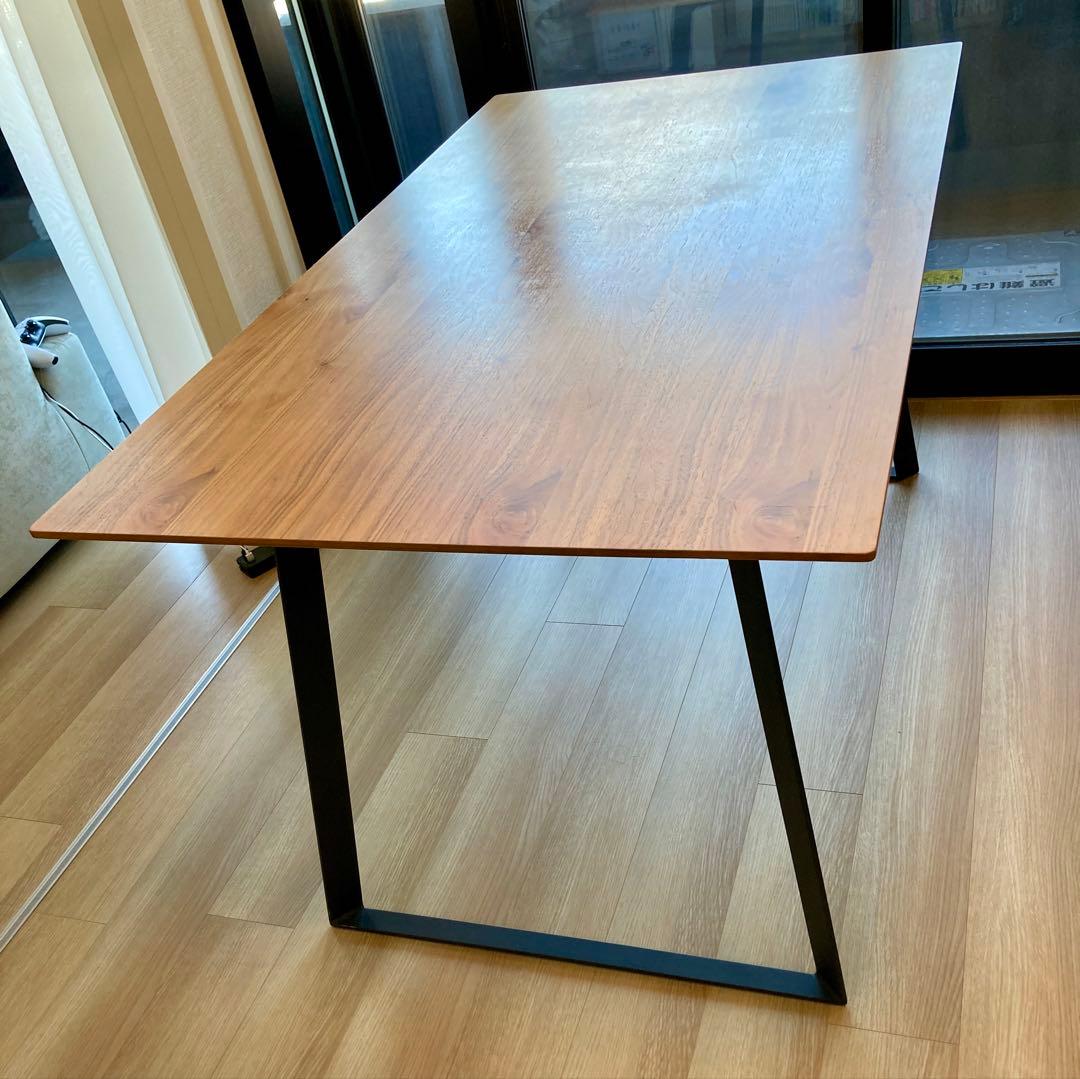 木目調シンプルモダンダイニングテーブル