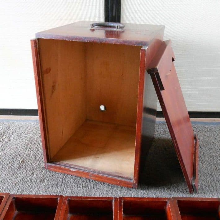 伊勢春慶 春慶塗 弁当箱 重箱 木箱 道具箱 江戸 明治 大正 昭和レトロ 骨董