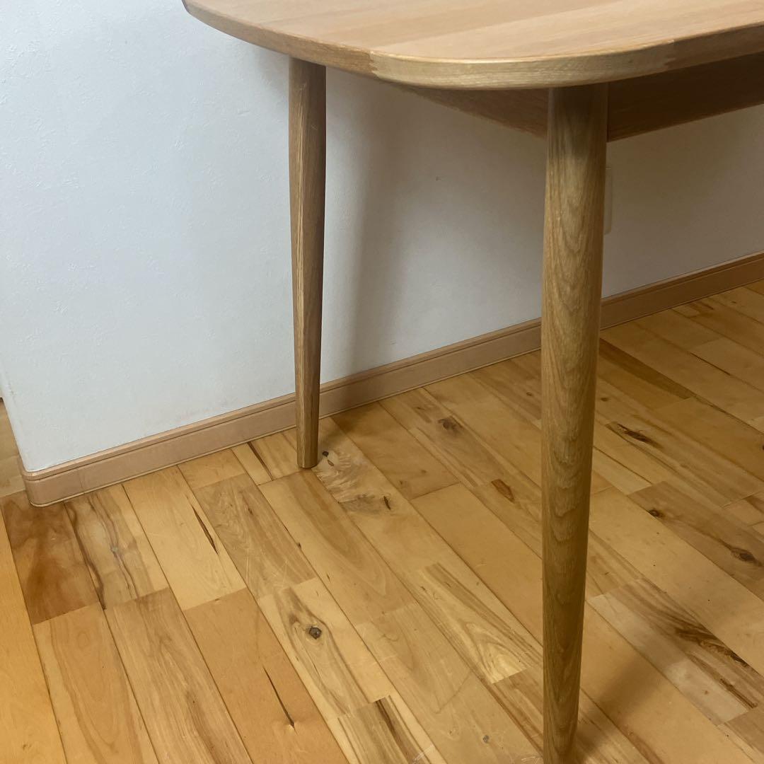 美品　廃盤　無印良品　オーク材　丸脚　ダイニングテーブル　幅150㎝