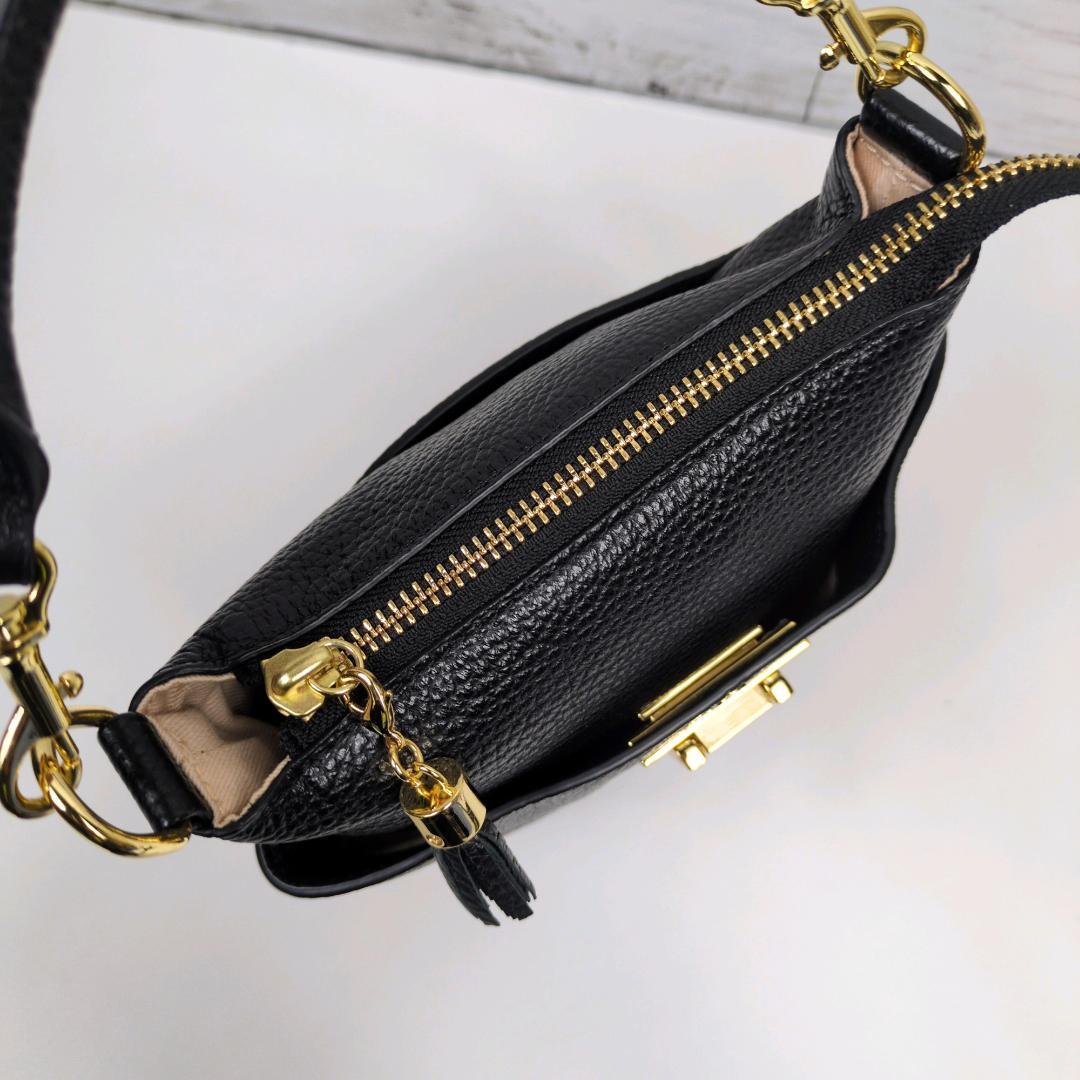 美品 ATAO アタオ ホリデー ショルダーバッグ ハンド ブラック 2way