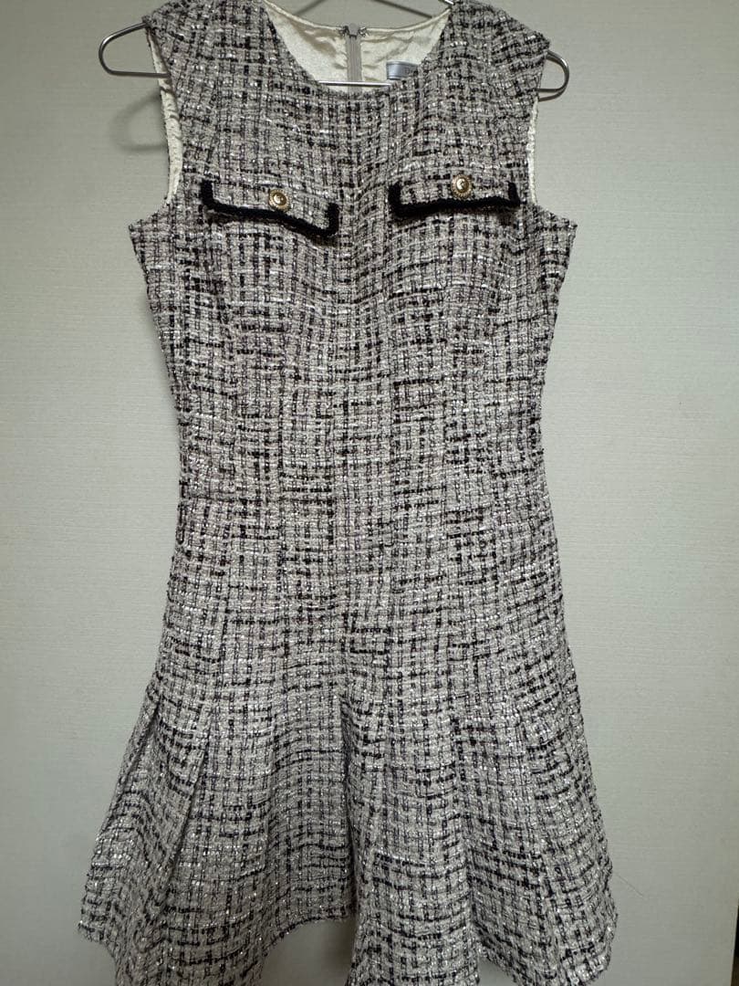 【DEA. by ROBE de FLEURS】ラメツイード×プリーツミニドレス