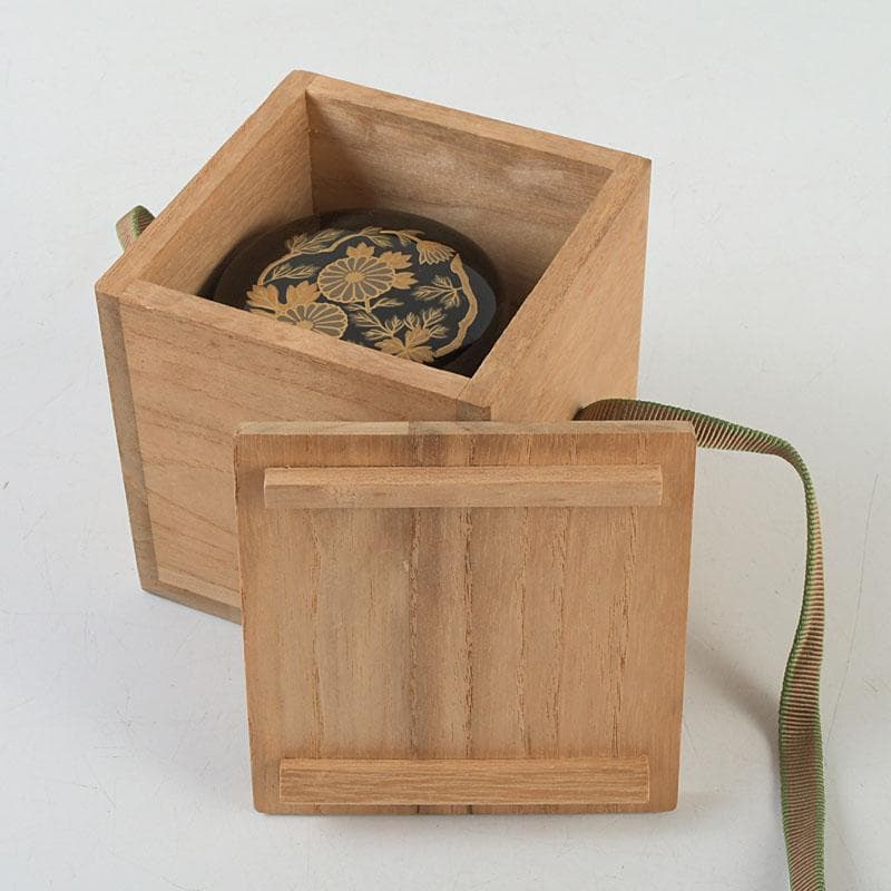 茶道具 宗祥作 四君子蒔絵 中棗 共箱 V 9325