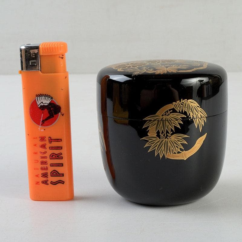 茶道具 宗祥作 四君子蒔絵 中棗 共箱 V 9325