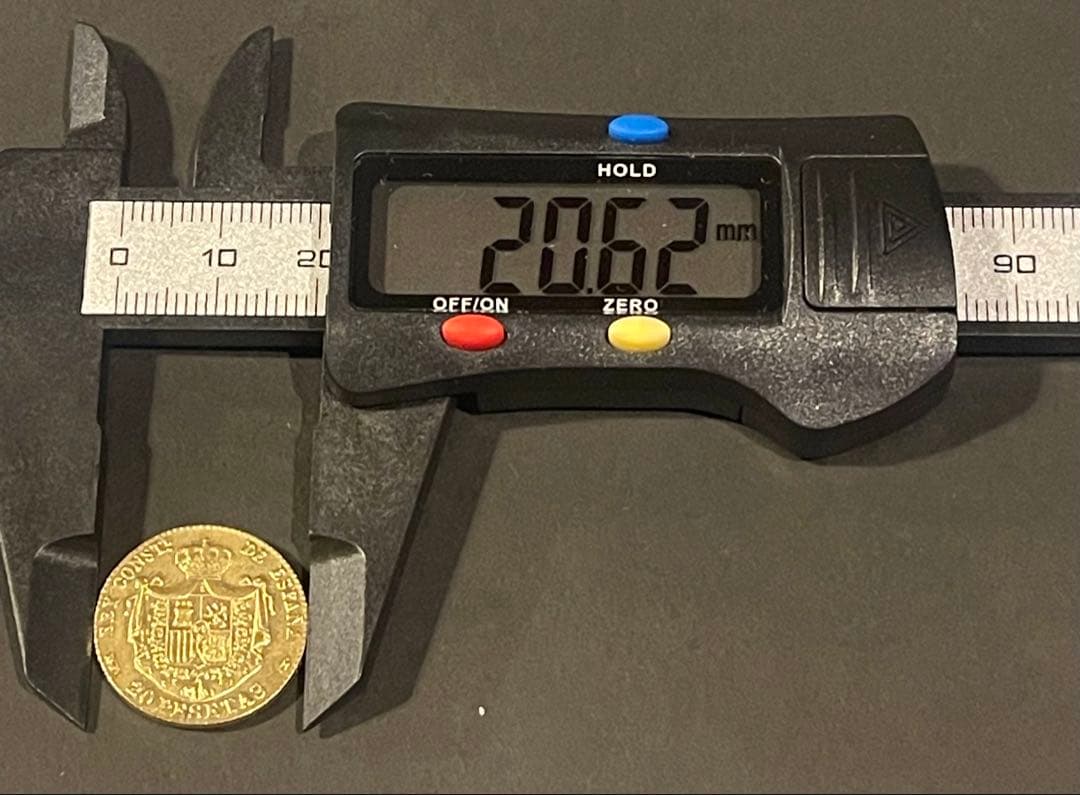 スペイン王室金貨 20ペセタ 1883年《アルフォンソ12世》アンティーク