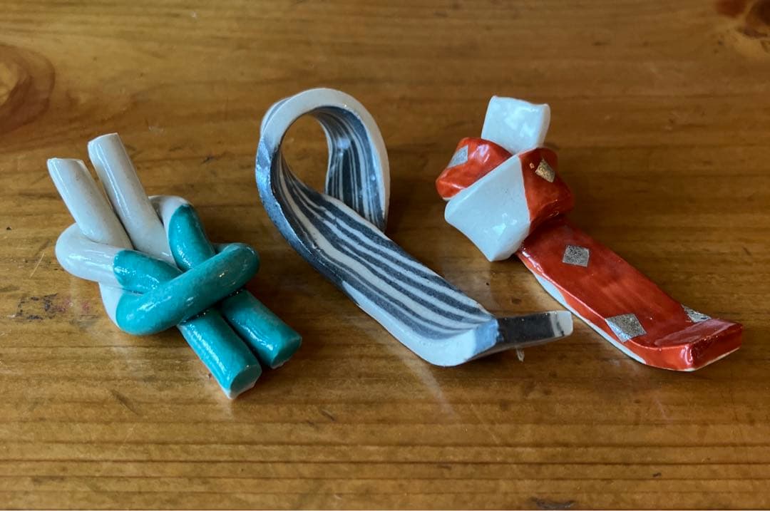 初代 中山梅山 箸置き 5個 九谷焼 未使用