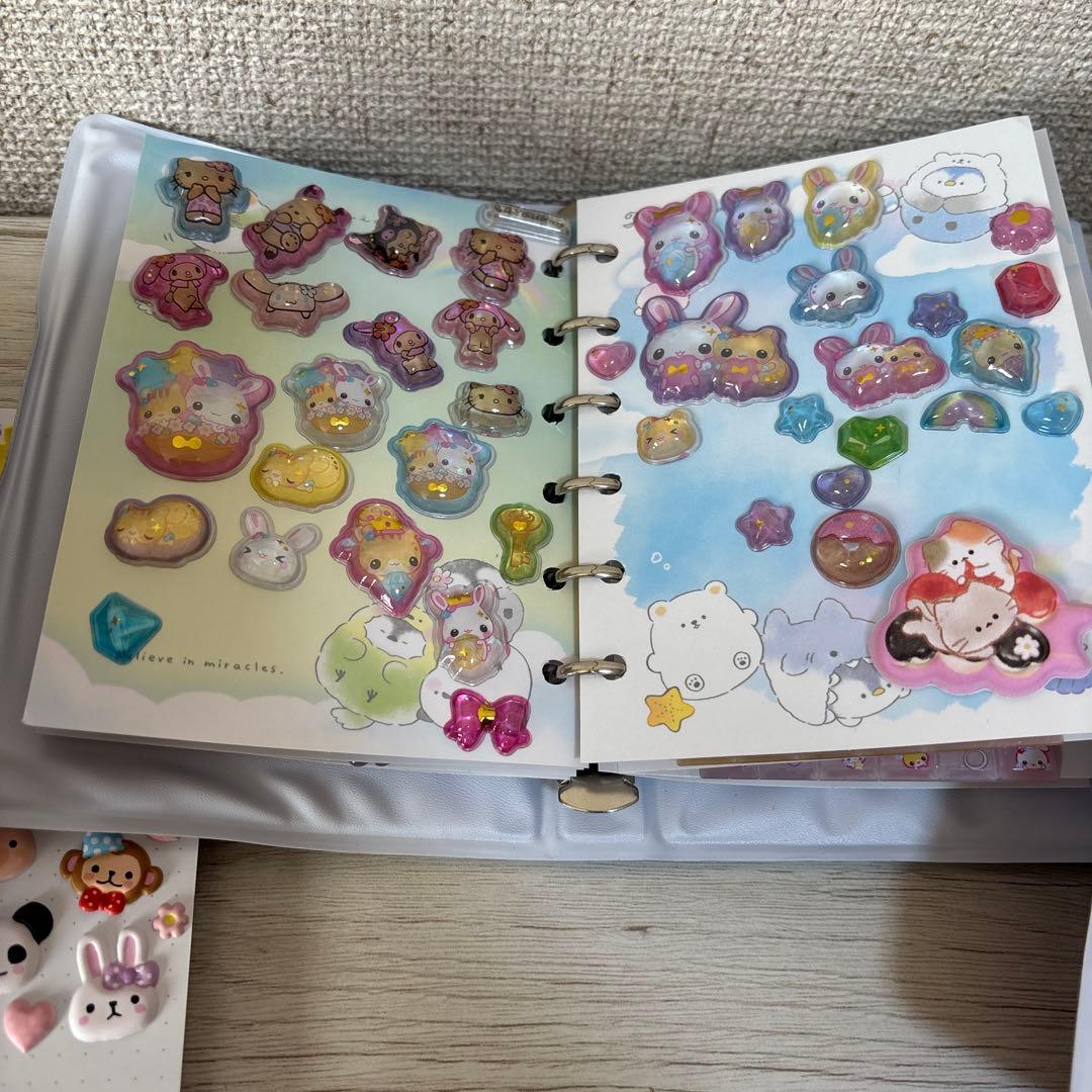 シール帳　シール付き6冊セット　ボンボンドロップ　ウォーター　タイル　おはじき