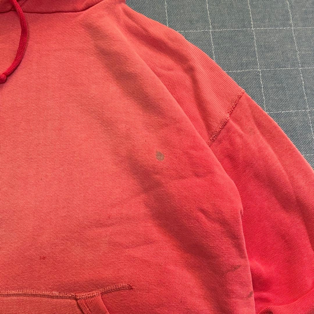 50s 60s vintage スウェットパーカー 鬼フェード レッド