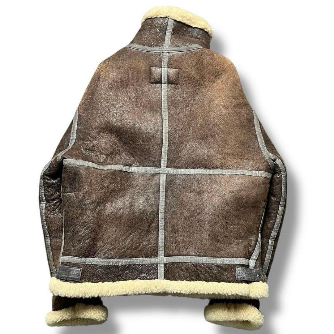 希少 US ARMY ムートン レザー ボア B-3 フライト アウター 肉厚
