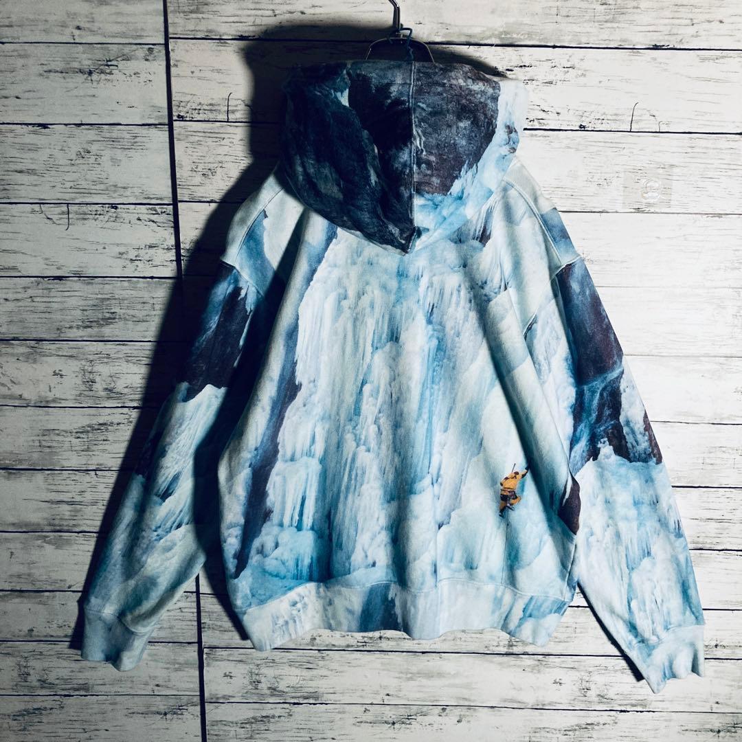 【限定コラボL相当】シュプリーム×ノースフェイス☆刺繍ロゴパーカー 正規品鑑定済