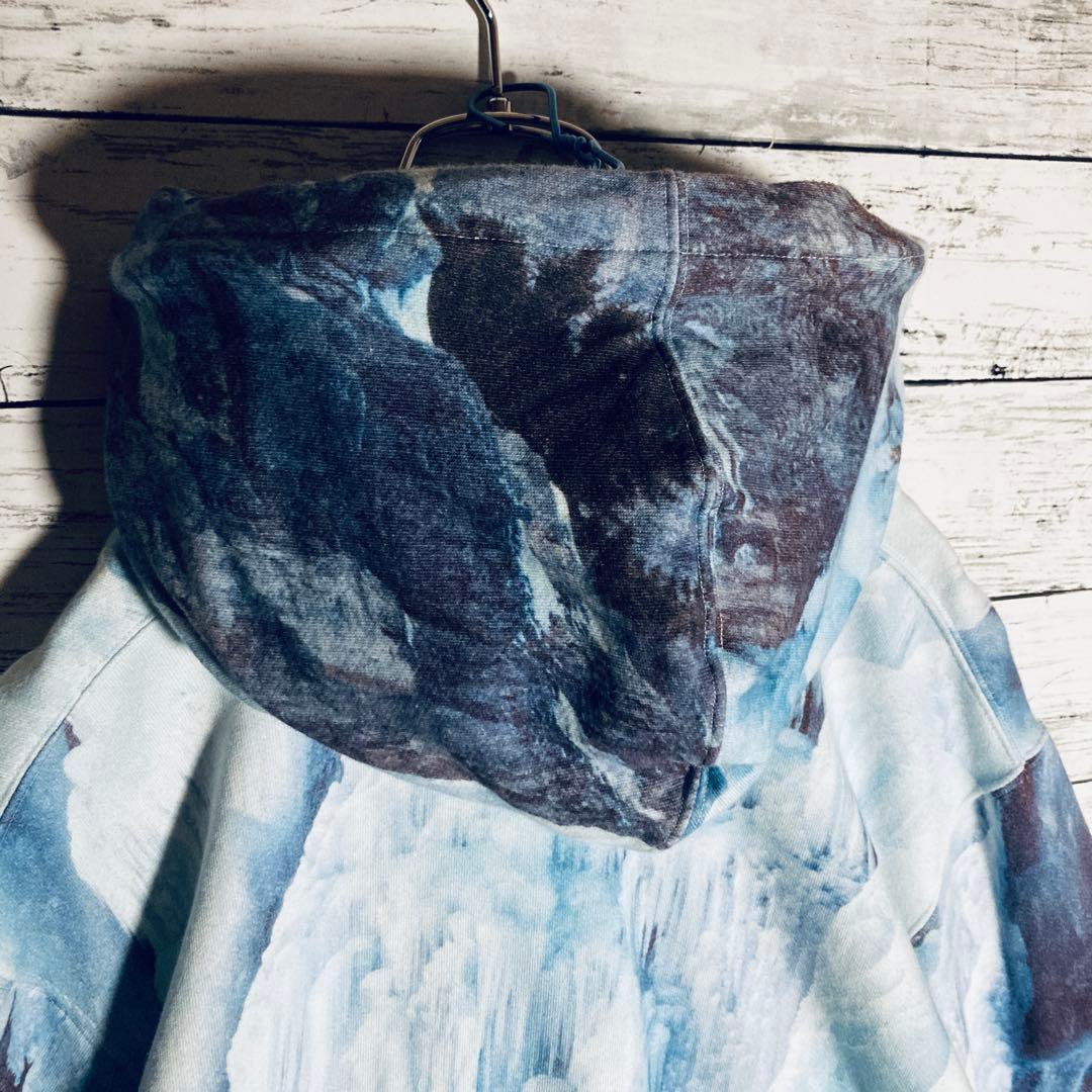 【限定コラボL相当】シュプリーム×ノースフェイス☆刺繍ロゴパーカー 正規品鑑定済