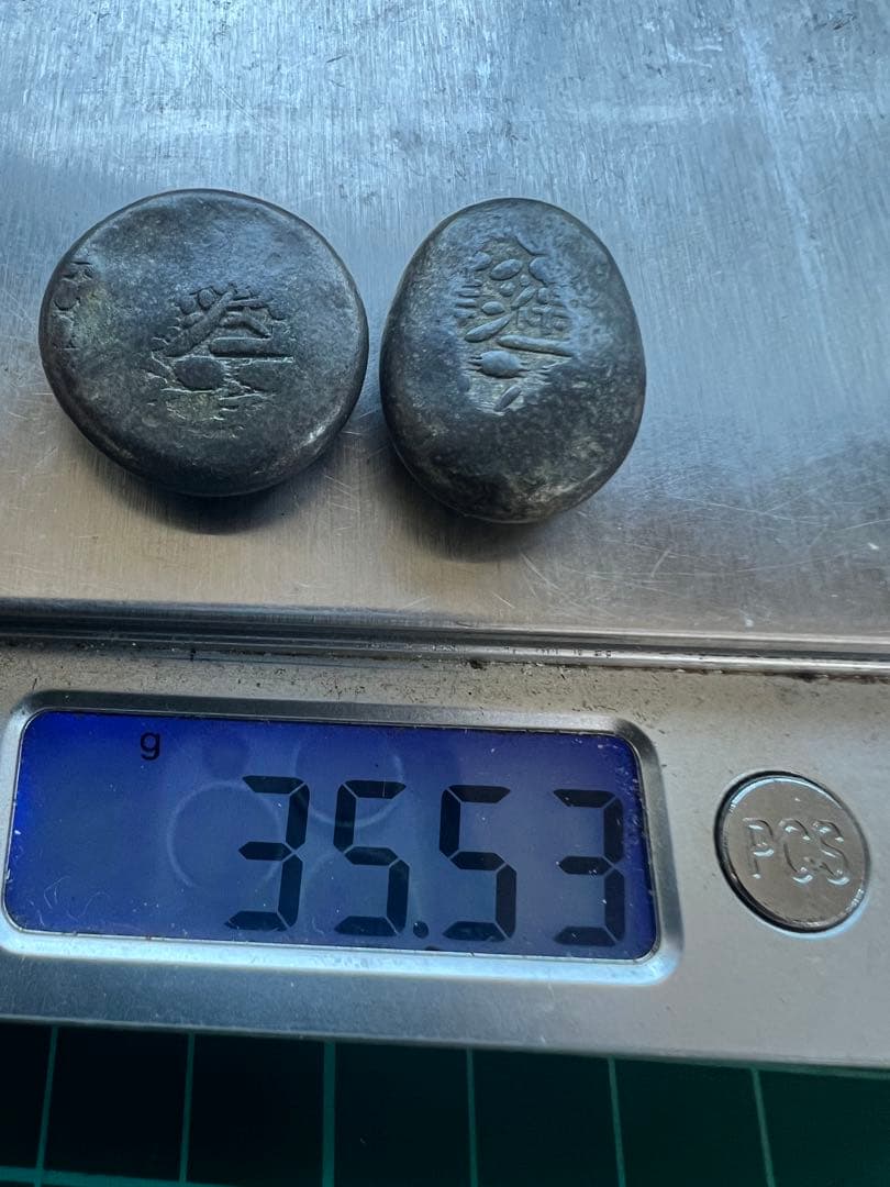 日本古金銀　文政天保片面大黒様大型　2個 日本銭,古金銀,丁銀・豆板銀 | ヤマトコレクションギャラリー