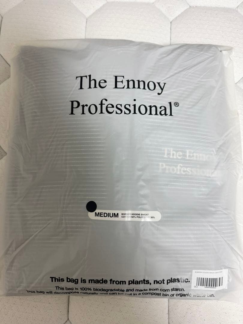 ennoy BORDER HOODIE SWEAT NAVY Mサイズ