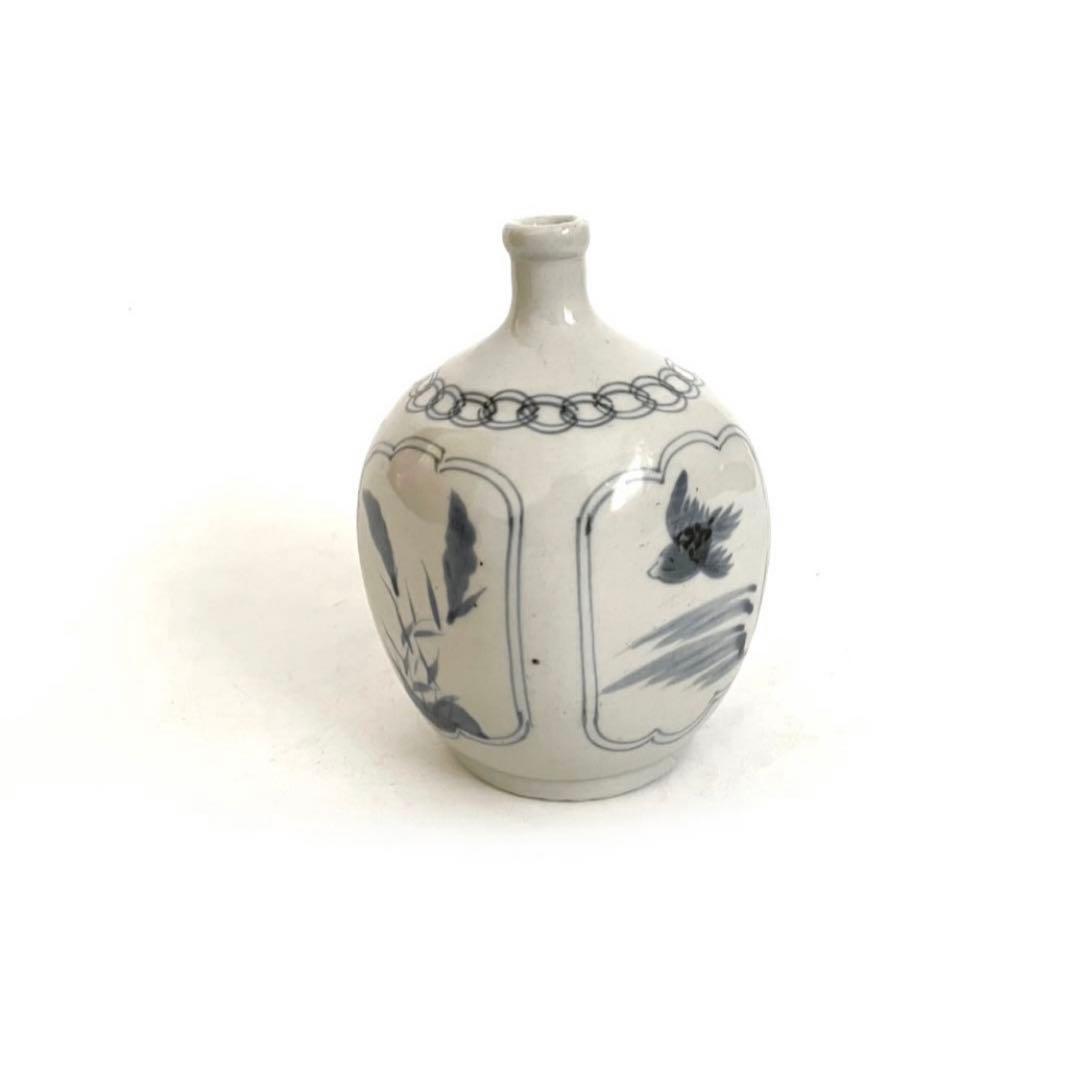 骨董　アンティーク　古伊万里　染付　窓絵　鳥文様　徳利　一輪挿し　初期伊万里 骨董 アンティーク 古伊万里 染付 窓絵 鳥文様 徳利 一輪挿し 初期