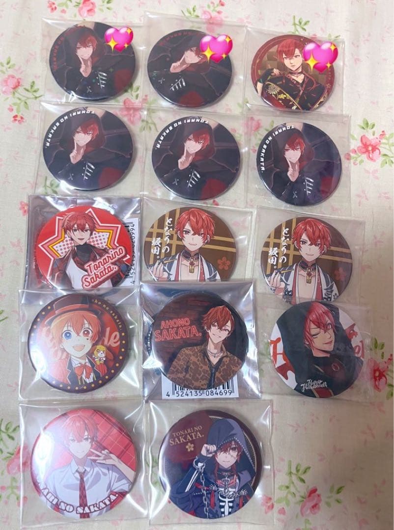 あほの坂田 缶バッジ 浦島坂田船 となりの坂田 あほの坂田 缶バッジ RED 詐欺師 しまさか