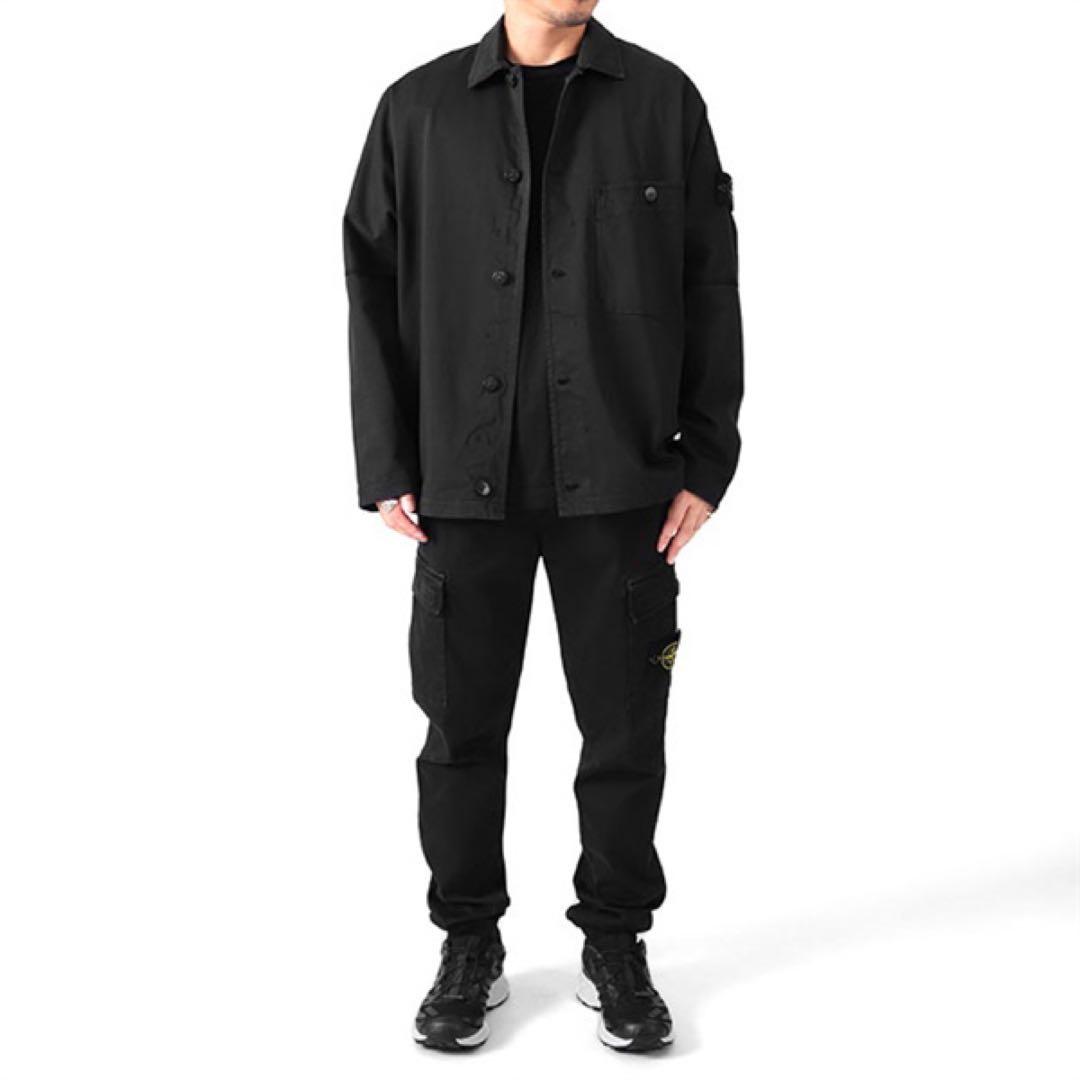 STONE ISLAND ブラック 長袖シャツ M