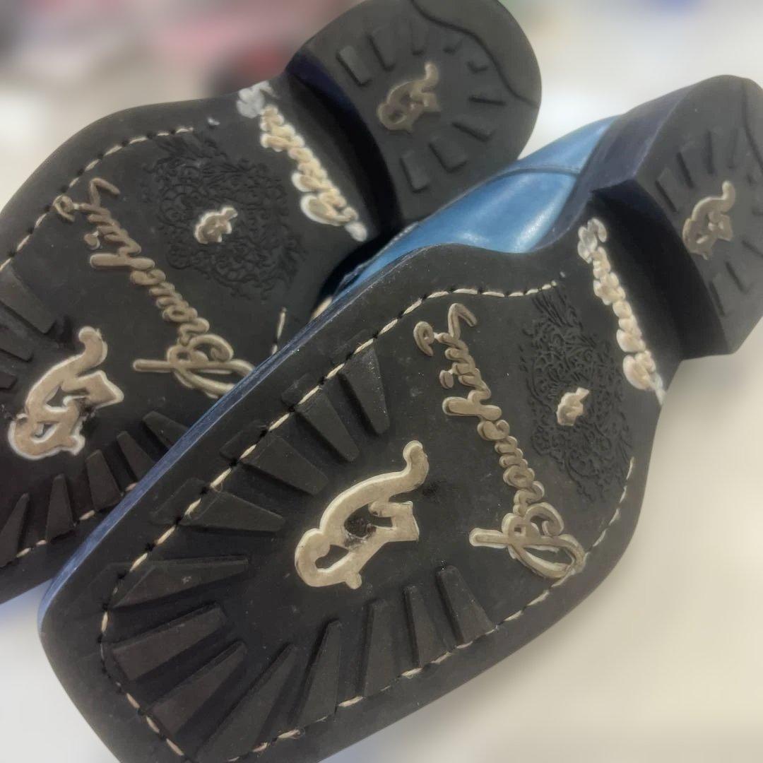 最終値下げ‼️値下げ不可‼️932 ネイビー レザー ドレスシューズ