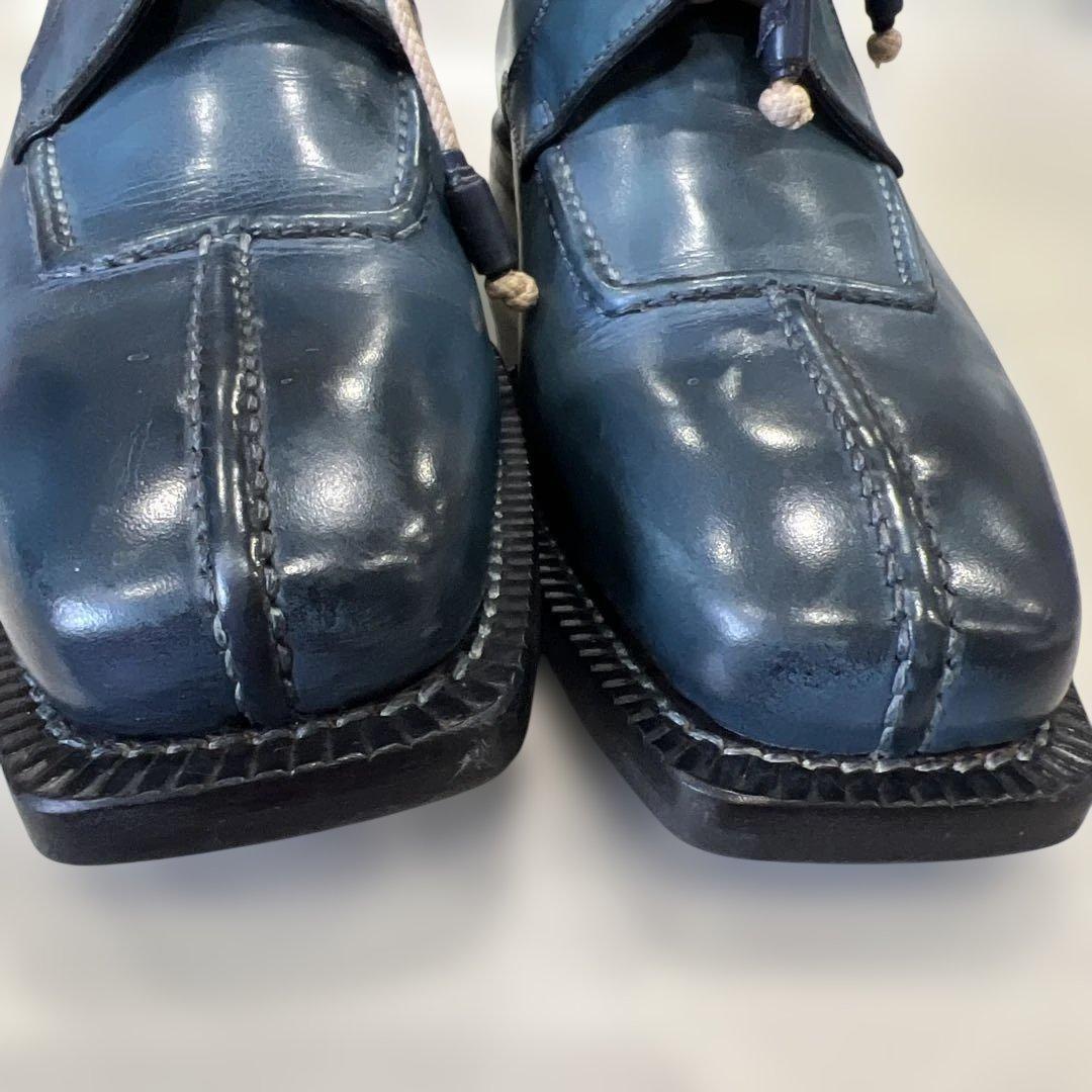 最終値下げ‼️値下げ不可‼️932 ネイビー レザー ドレスシューズ