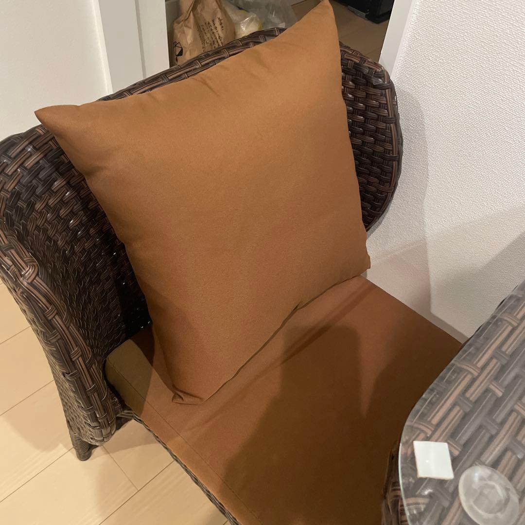 【テーブルチェアセット】ラタン製ダイニングテーブルセット