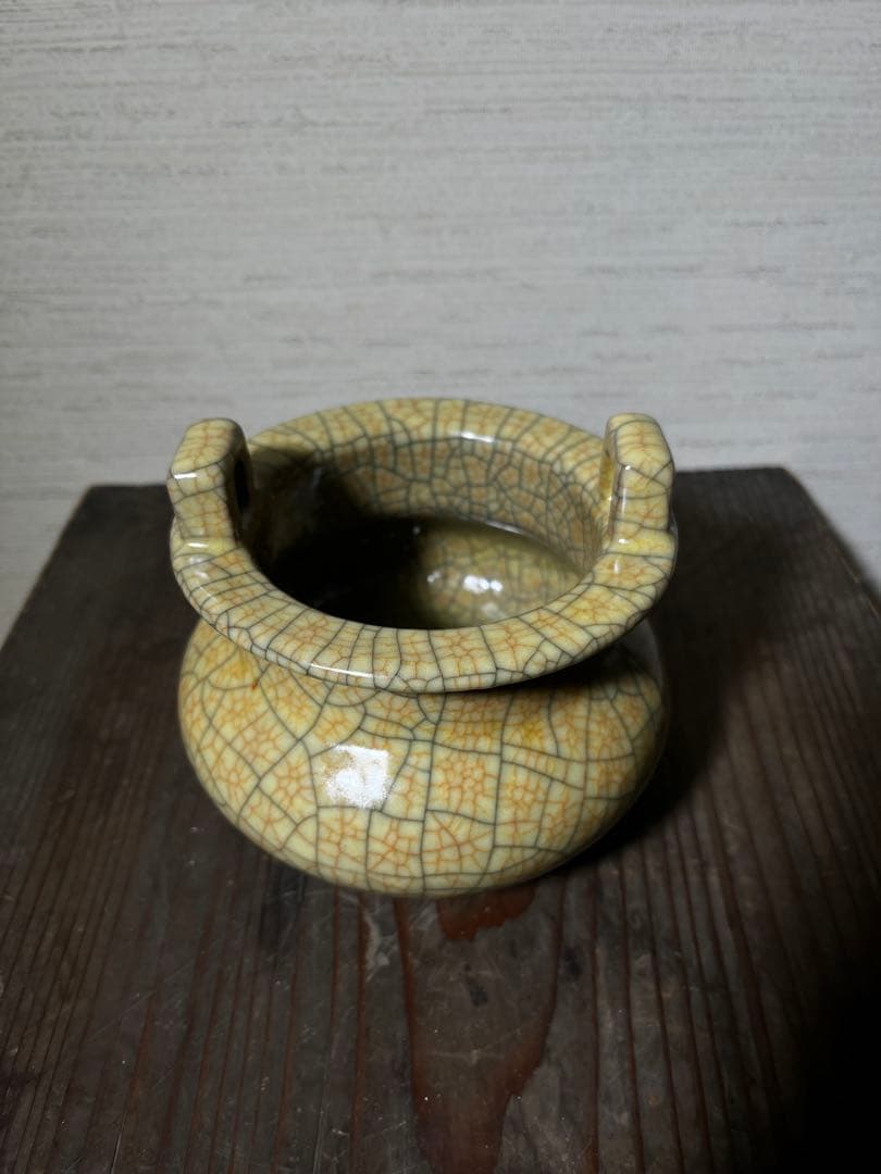 明 哥釉三足香炉 明時代