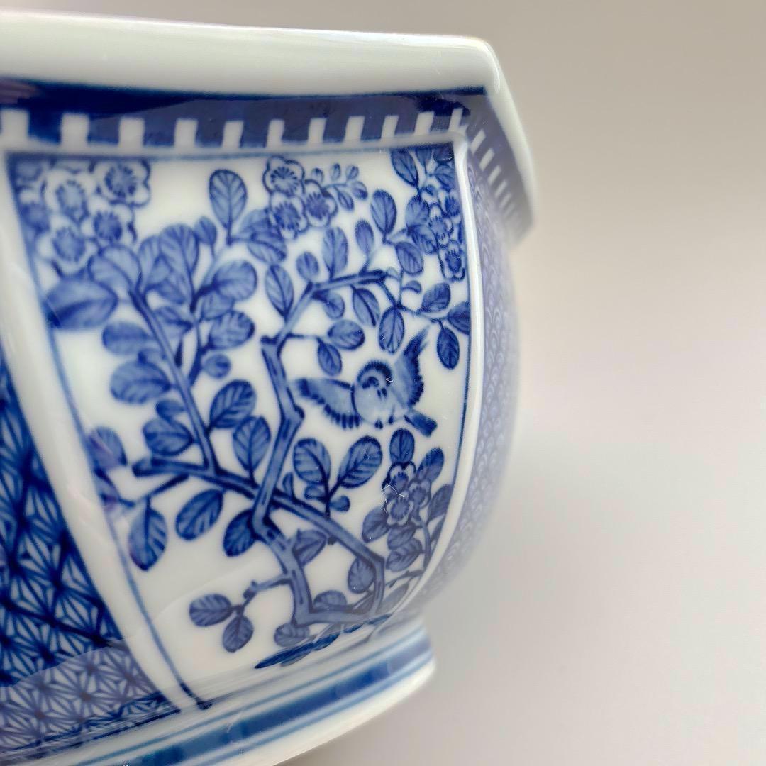 未使用 清水焼 京焼 森里 陶楽 染付 祥瑞 菓子鉢 八角鉢 茶道具 茶道