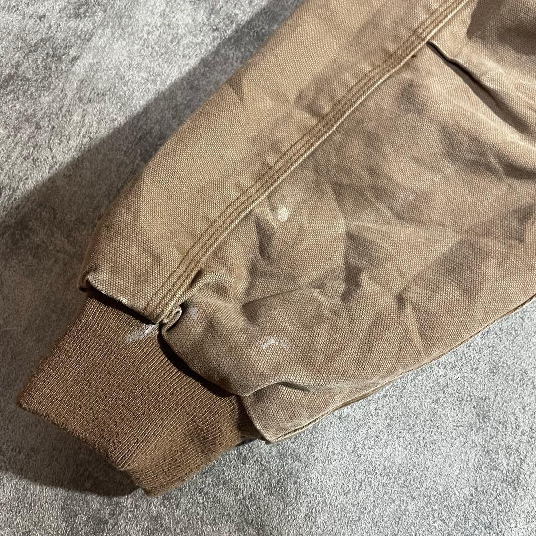 90-00sUSA古着アクティブジャケットダック生地キャラメル色Lサイズフェード