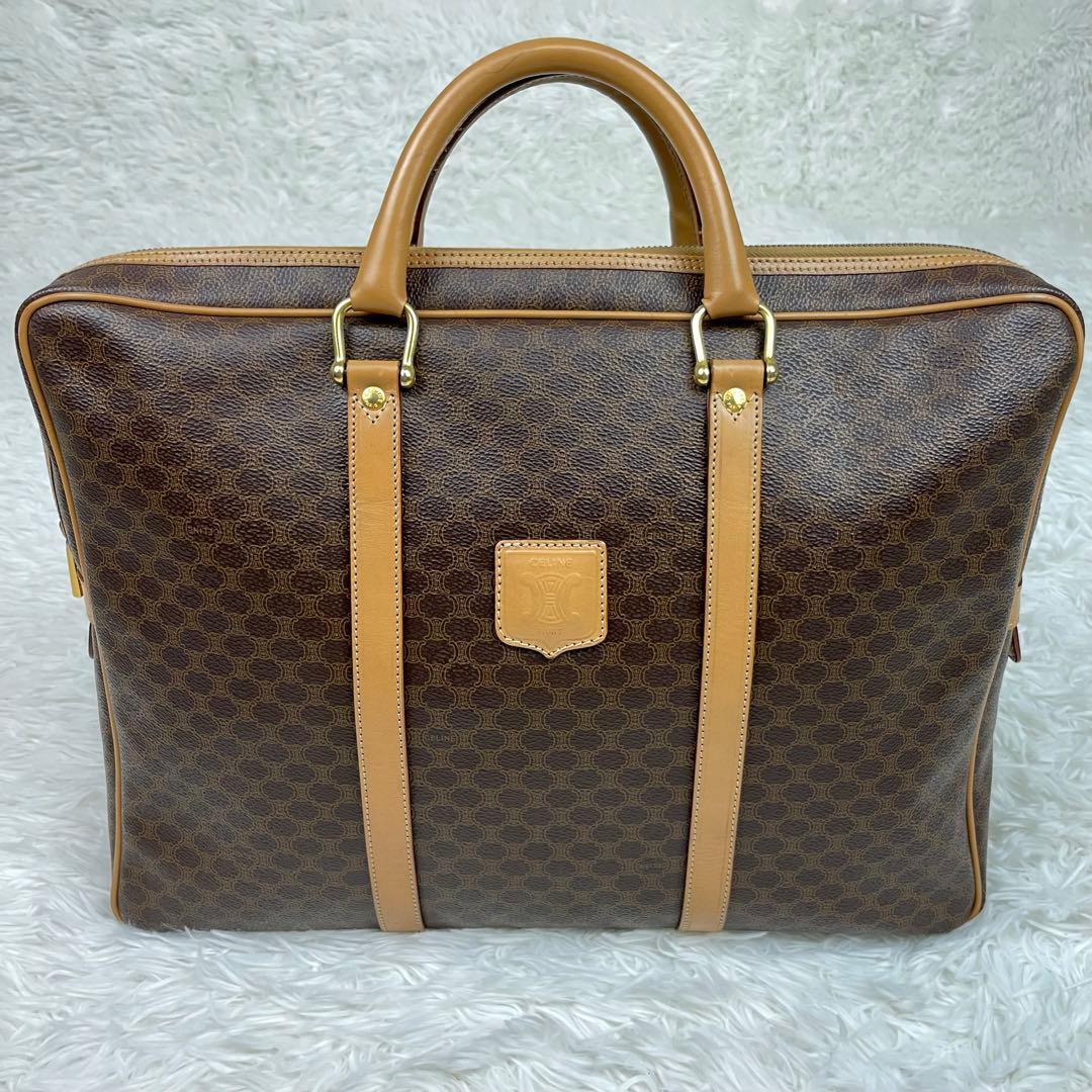 超極美品✨CELINEセリーヌ✨マカダム✨ブリーフケースビジネスバッグ✨ベージュ
