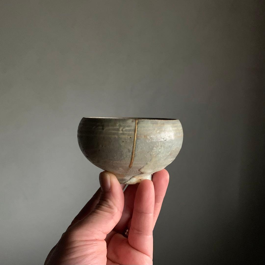 高麗青磁 白黒象嵌 盃 ぐい呑み 酒器 古美術 古道具 アンティーク