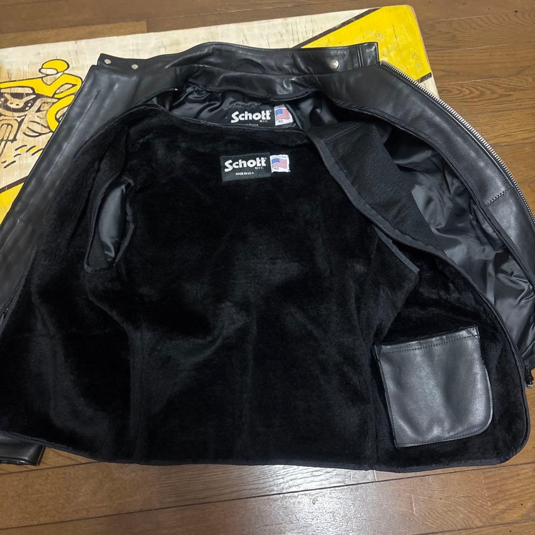 超美品‼️最新型schott641 40インチライダースインナーボア付