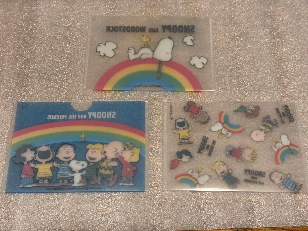 d*7様 スヌーピー ミニミニクリアファイル 3枚セット 可愛い