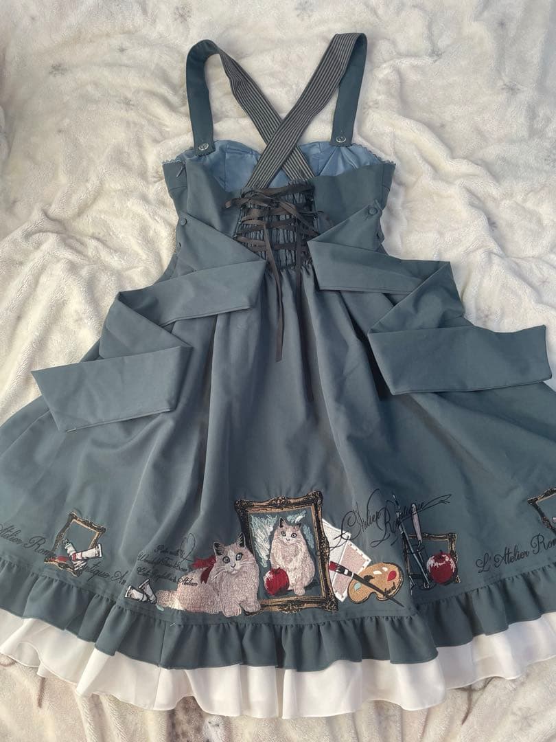 Amavel ねこ ジャンスカ×ブラウスセット