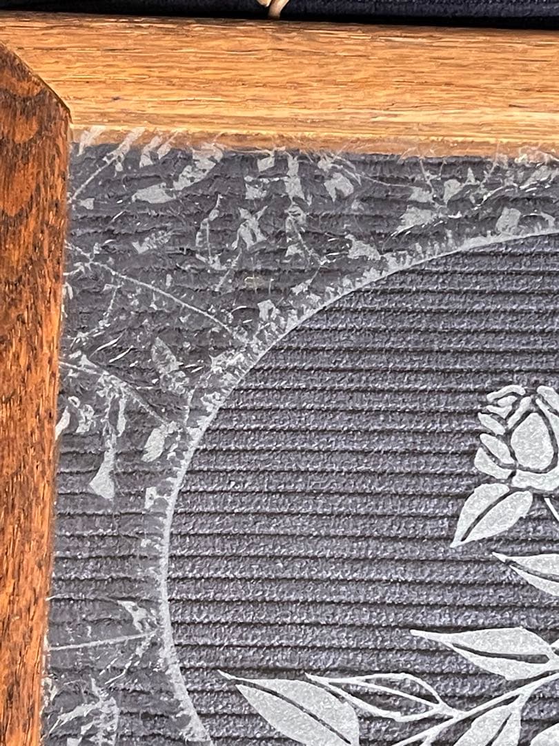 希少 硝子工芸品「 結霜ガラス 壁掛け」